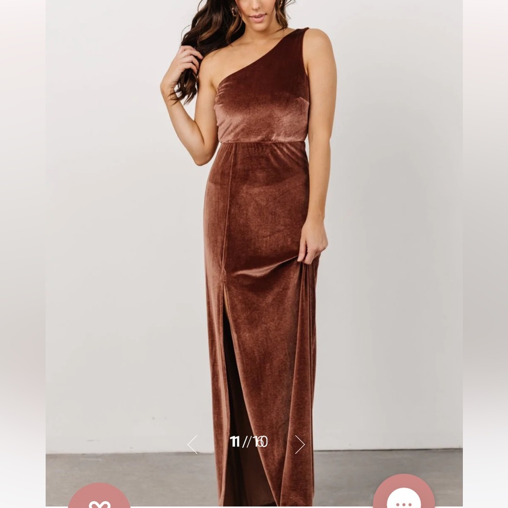 Baltic Born Tatiana Velvet One Shoulder Maxi Dress